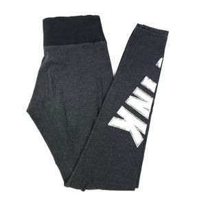 Womens Charcoal & Black PINK Leggings Size X-small